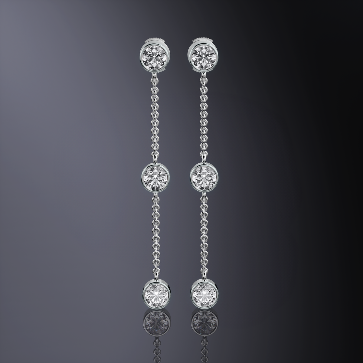 Boucles d'oreilles pendantes Trilogie — vue 10