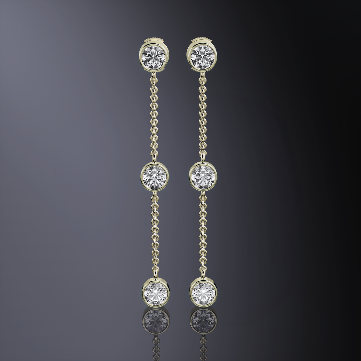 Boucles d'oreilles pendantes Trilogie — vue 10