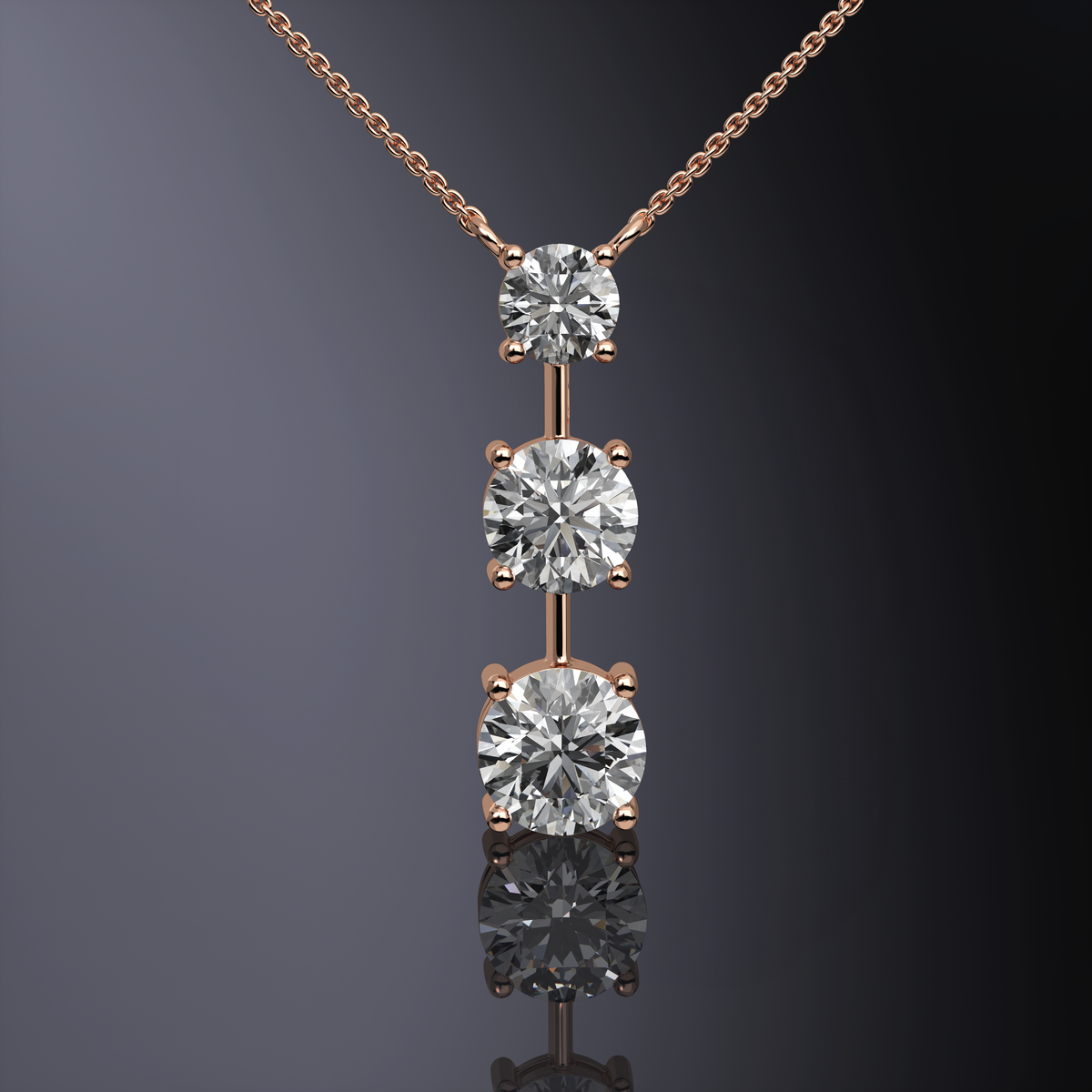 Pendentif Trilogie rond — vue 10