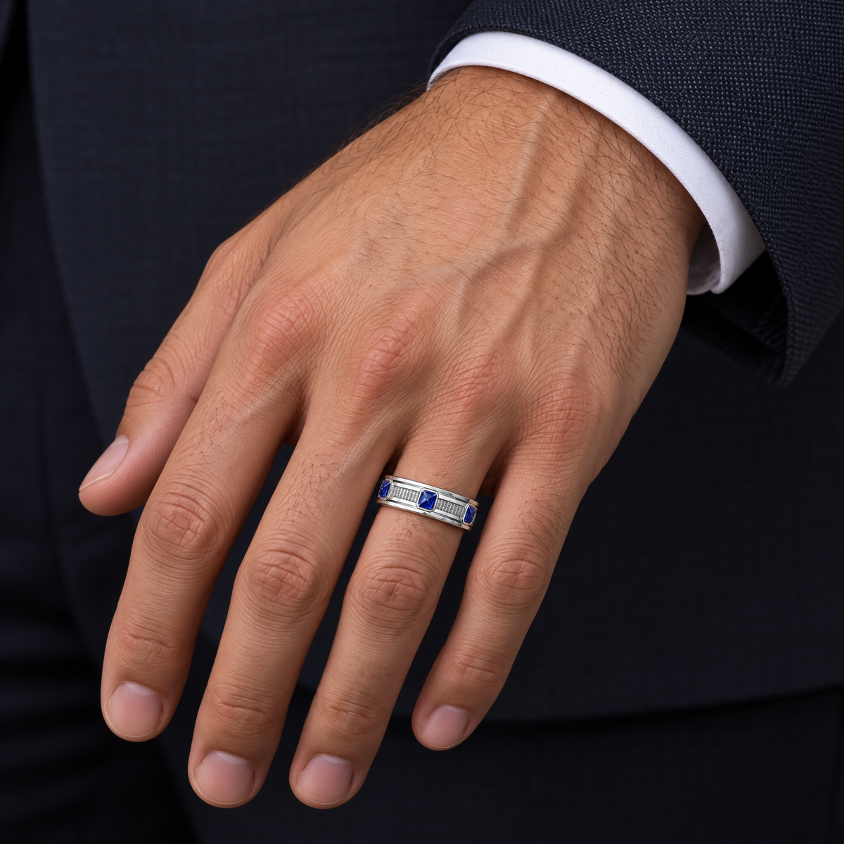 Men’s Sapphire Edge Band