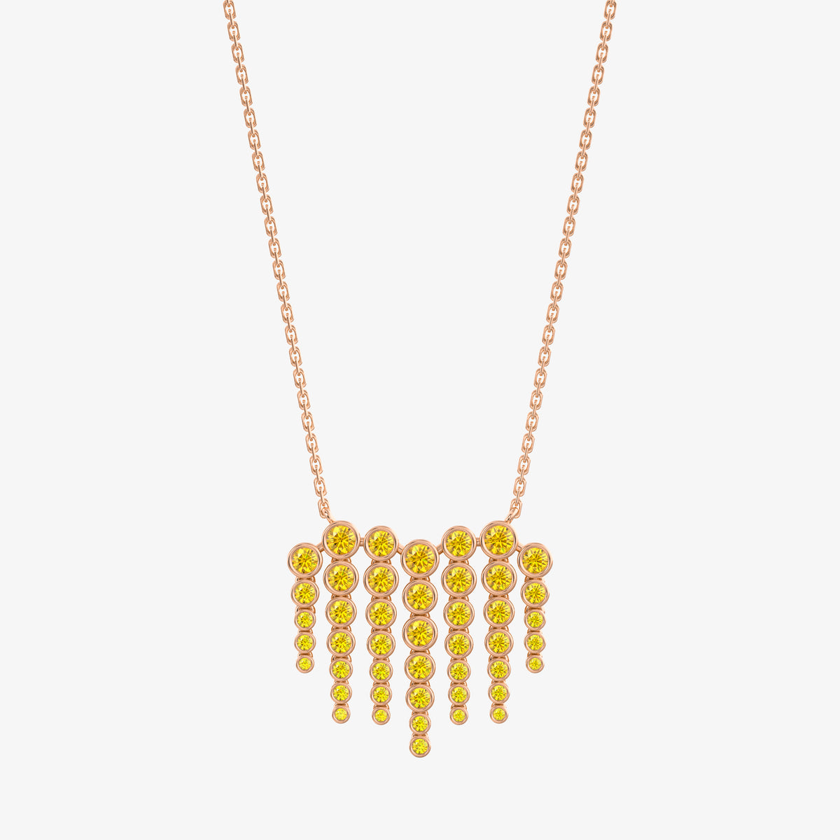 Yellow Diamond Heart Of The City Pendant Rose Gold 15